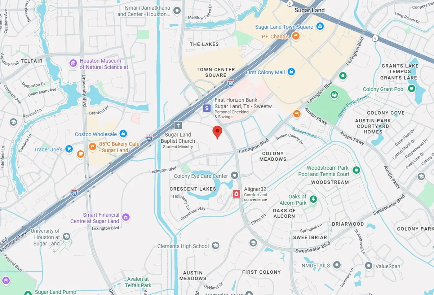 Map of Stone River Excavation service area across Texas